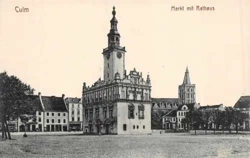 Culm Markt mit Rathaus Postkarte