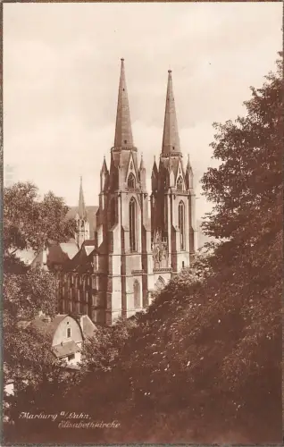 Marburg a/Lahn Elisabethkirche Postkarte AK
