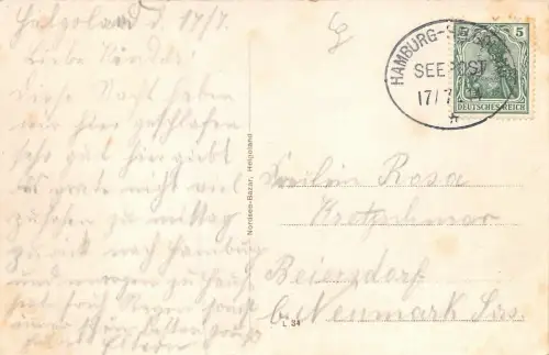 Insel Helgoland Postkarte AK 1914