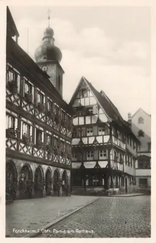 Forchheim i. Obfr. Partie am Rathaus Postkarte AK