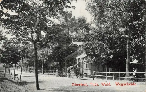 Oberhof Thür. Wald Wegscheide Feldpostkarte AK 1917