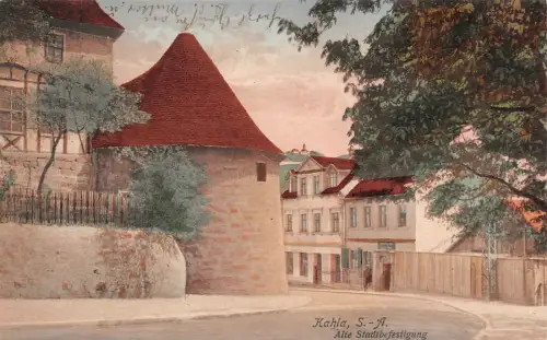 AK Kahla Sachsen - Anhalt Stadtbefestigung 1916