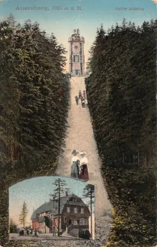 Auersberg bei Wildenthal Erzgebirge Sachsen Postkarte AK 1913