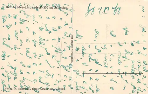 AK Nieder - Lindewiese Schlesien Postkarte 1939