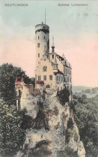 Reutlingen Schloss Lichtenstein Glockenstein Baden-Württemberg AK 1908