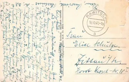 Rawitsch Rawicz Posen Postkarte 1941