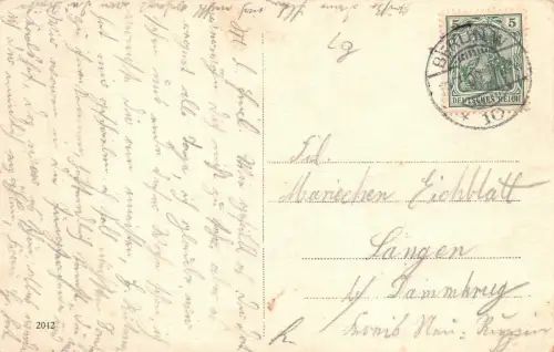 Partie am Goldfischteich Tiergarten Berlin Postkarte AK 1909