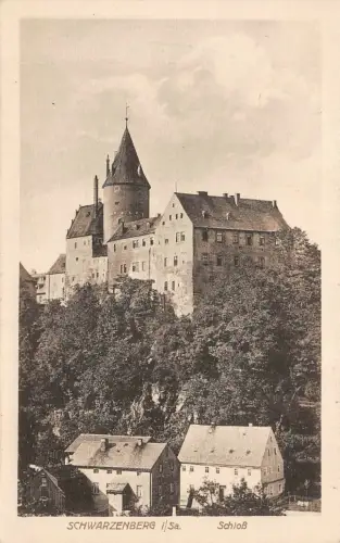 Schloss in Schwarzenberg Erzgebirge Sachsen Postkarte