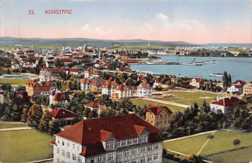Konstanz Ansicht Panorama Baden-Württemberg Postkarte AK 1925