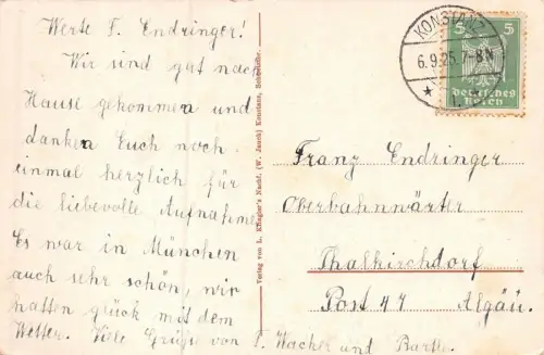 Konstanz Ansicht Panorama Baden-Württemberg Postkarte AK 1925