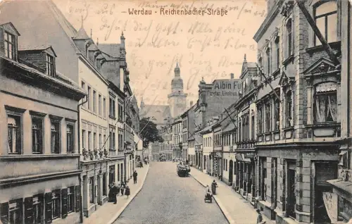 Werdau Reichenbacher-Straße Feldpostkarte 1914