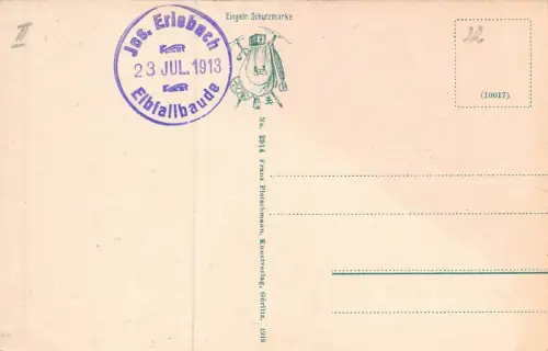 Riesengebirge Elbfallbaude 1284 m. ü. M. Postkarte AK 1913