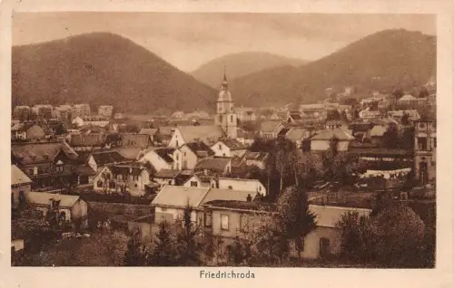 Stadtansicht von Friedrichroda Thüringen Postkarte AK 1925