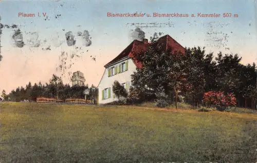 Plauen Vogtland Bismarckschule a. Kemmler Postkarte 1937