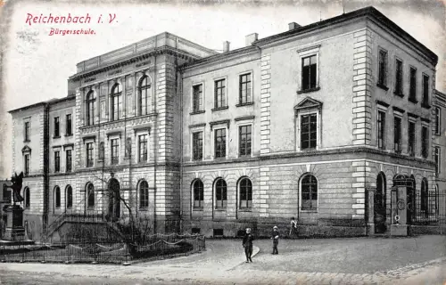 Reichenbach i. V. Bürgerschule Postkarte
