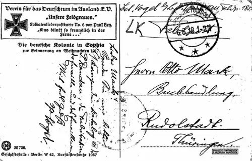 Paul Hey Soldatenliederpostkarte Nr. 6 Unsere Feldgrauen Ferne Künstler AK