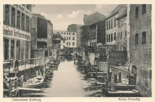 Klein Venedig in Ostseebad Kohlberg Pommern Postkarte AK 1932