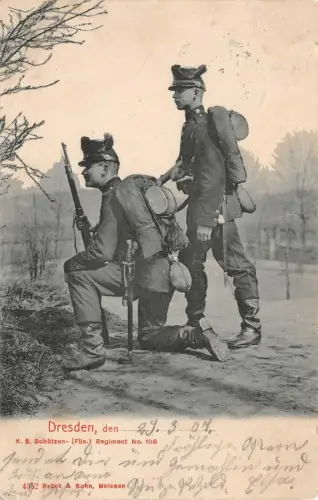 Köngliches Sächsisches Schützen Regiment No. 108 AK 1907