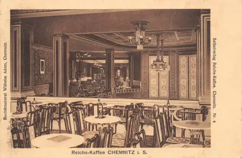 Chemnitz Sachsen Reichs - Kaffee Postkarte 1927