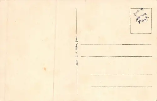 Jauer Durchblick auf das Rathaus Postkarte AK