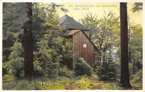 Das Goethehäuschen am Kickelhahn Thür. Wald Postkarte AK