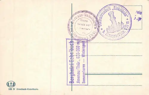 Das Goethehäuschen am Kickelhahn Thür. Wald Postkarte AK