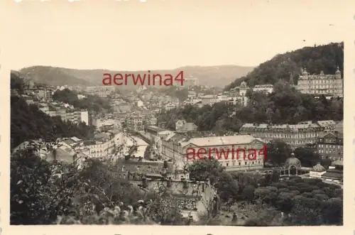 Blick auf Stadtzentrum Karlsbad Sudetenland