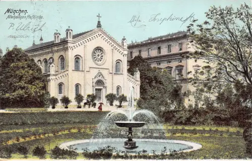 Allerheiligen Hofkirche in München Bayern Postkarte AK 1903