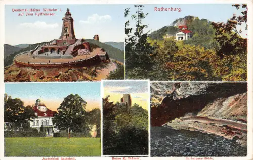 Kyffhäuser Denkmal Rothenburg Jagdschloß Postkarte