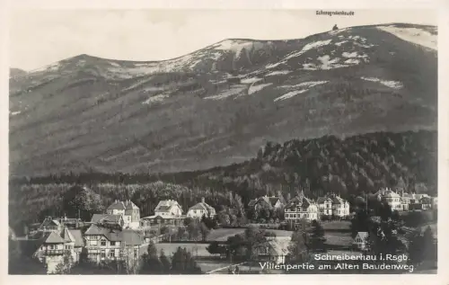 Schreiberhau i. Rsgb. Villenpartie am Alten Baudenweg Postkarte AK