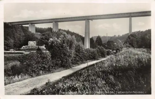 Reichsautobahnbrücke bei Siebenlehn Sachsen Postkarte AK