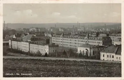 Kasernen in Döbeln Sachsen Postkarte AK 1934