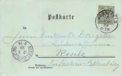 Burgruine Weibertreu (Weinsberg) Baden-Württemberg Postkarte AK 1899