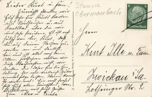 Stausee Obermaubach (Eifel) Postkarte AK