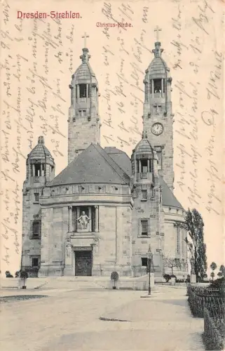 Dresden-Strehlen Christus-Kirche AK 1910