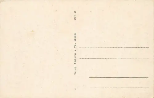 Baumbrücke mit Getreidesilo Stettin Pommern Postkarte AK