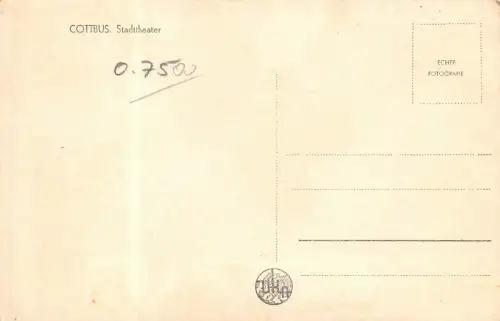 Cottbus Stadttheater Postkarte