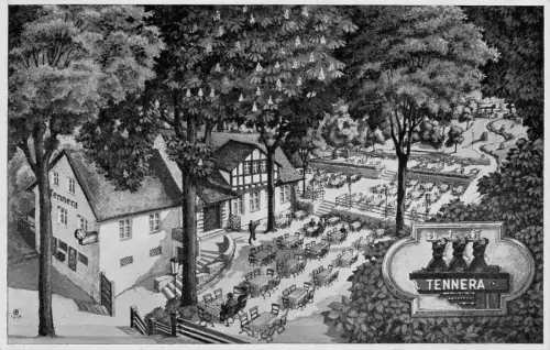 Gaststätte Tennera Plauen Bes.: Joh. Schneider Postkarte