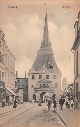 Rostock Steintor Postkarte AK 1919