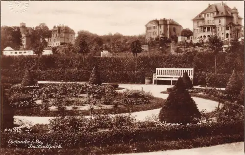 Chemnitz i. Sa. Im Stadtpark Postkarte AK 1926