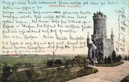 Franzensbad - Františkovy Lázně Aussichtsturm Postkarte 1909