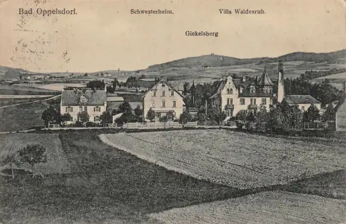 Bad Oppelsdorf Bogatynia Schwesterheim Villa AK 1924