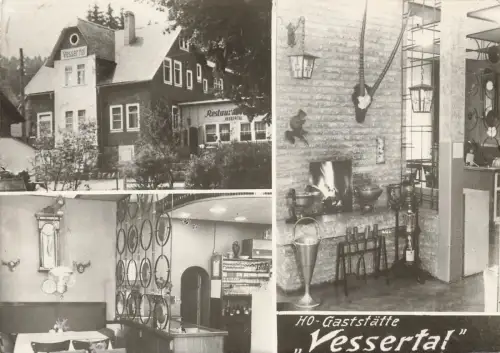 AK Vesser HO-Gaststätte Vessertal 1974 Thüringen gelaufen