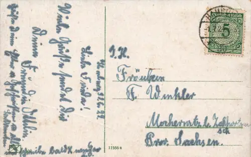 Ansicht Binnenalster in Hamburg Postkarte AK 1924