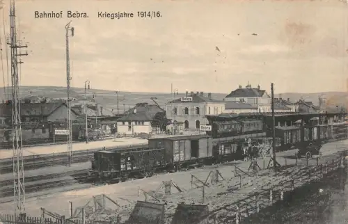 Bahnhof Bebra Kriegsjahre 1914/16 Postkarte 1916