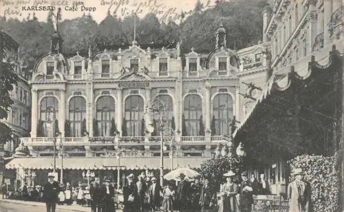 Karlsbad Café Pupp Postkarte AK