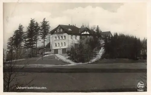Johannissteinbauden bei Oybin Lausitz Sachsen Postkarte AK 1930