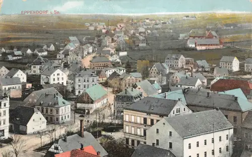 Stadtansicht von Eppendorf Sachsen Postkarte AK 1914