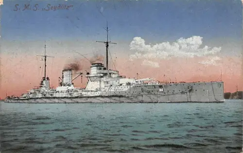 S. M. S. "Seydlitz" Schiff Postkarte AK