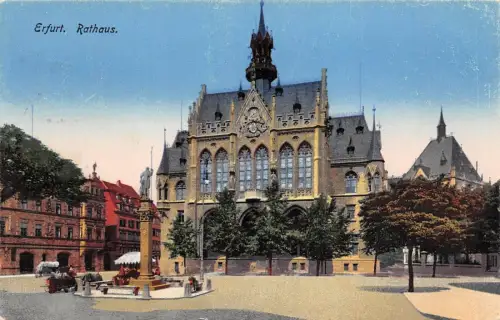 Erfurt Rathaus Postkarte 1925